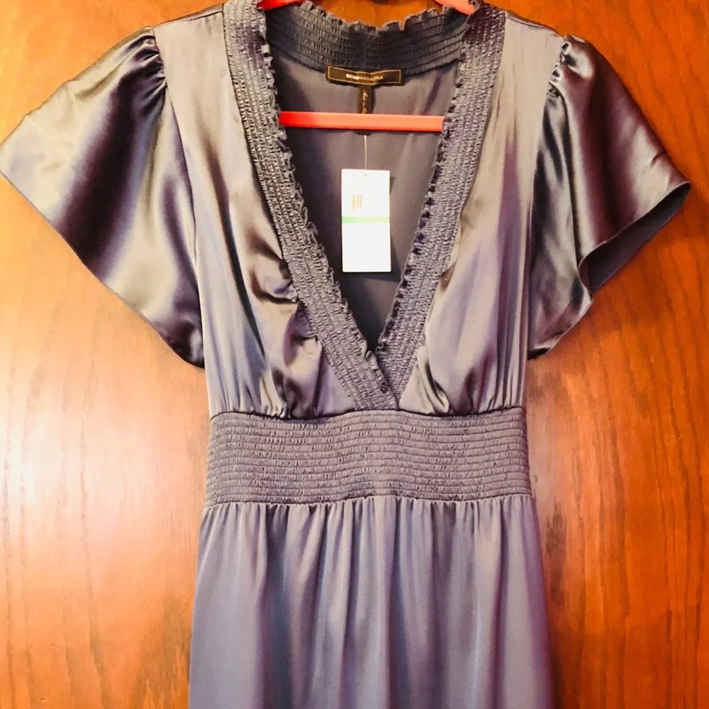 BCBGMazAzaria Soft Blue Silk Dress - Picture 1 of 4